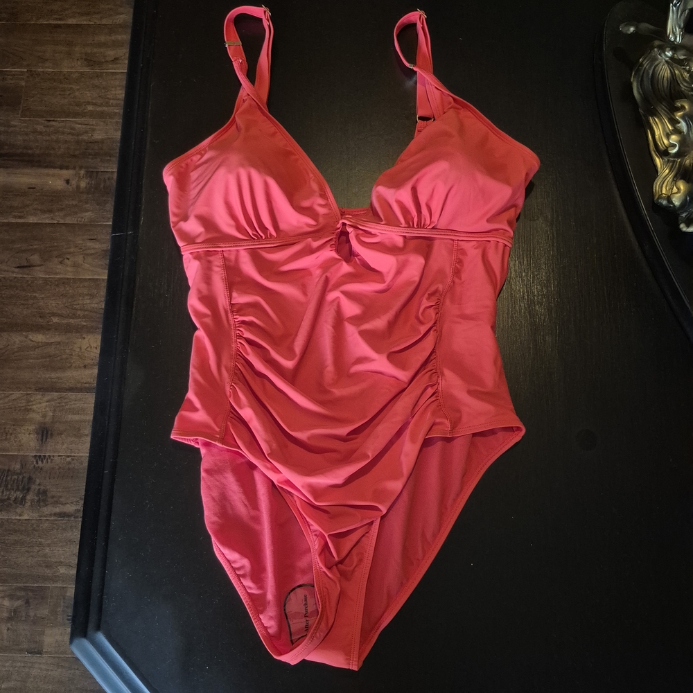 Nicole Miller Women's Orange One-Piece Swimsuit